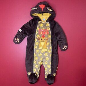 Disney Baby "Born Leader" Lion Guard One Piece Fleece Coat with Hood - Size 3-6M